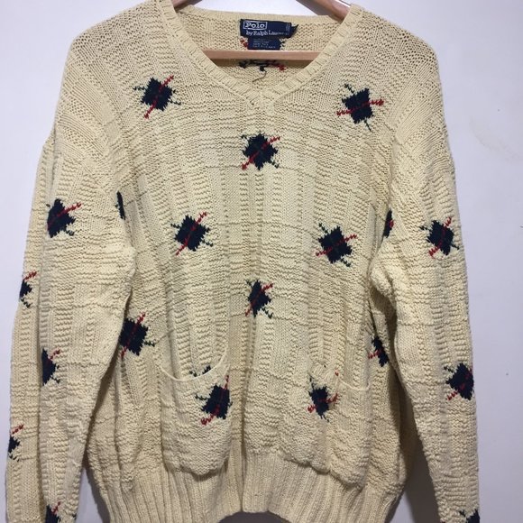 VINTAGE POLO by RALPH LAUREN KNITTED SWEATERS SIZE L - Picture 6 of 8